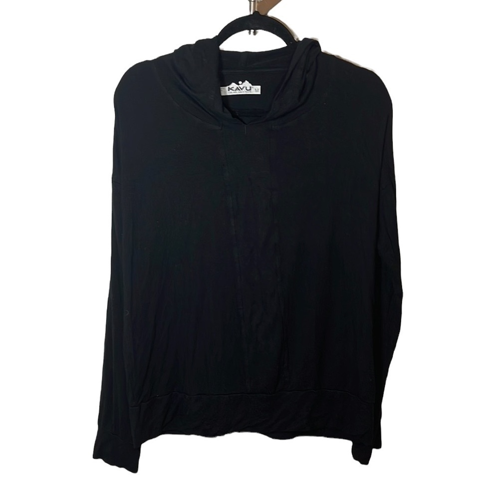 Kavu Hooded Black Long Sleeve Shirt